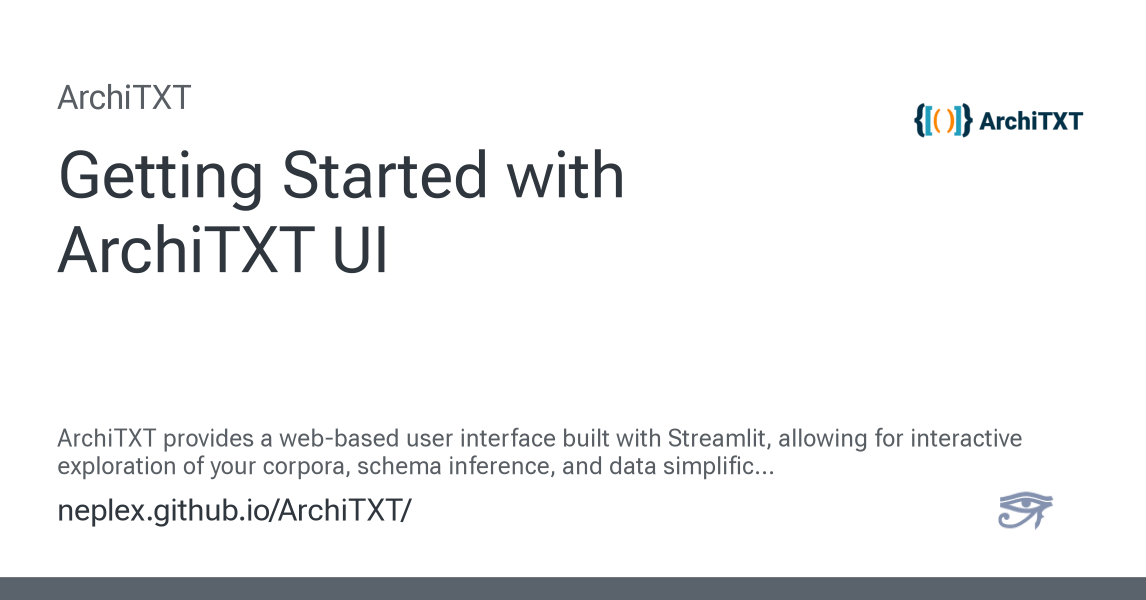 Getting Started with ArchiTXT UI — ArchiTXT Documentation